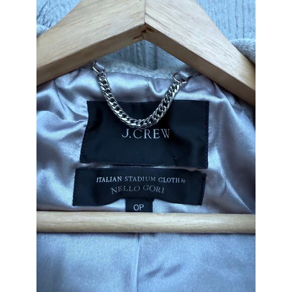 new J CREW light gray wool faux fur hooded Chateau parka winter coat jacket - Picture 12 of 14